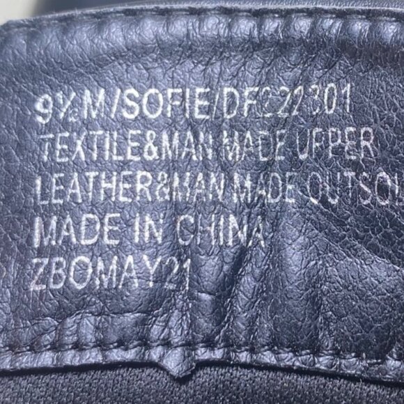 Black Combat Boots Size 8 Lug Sole  Leather & Glitter Fabric Blend Everyday Wear - Picture 8 of 8